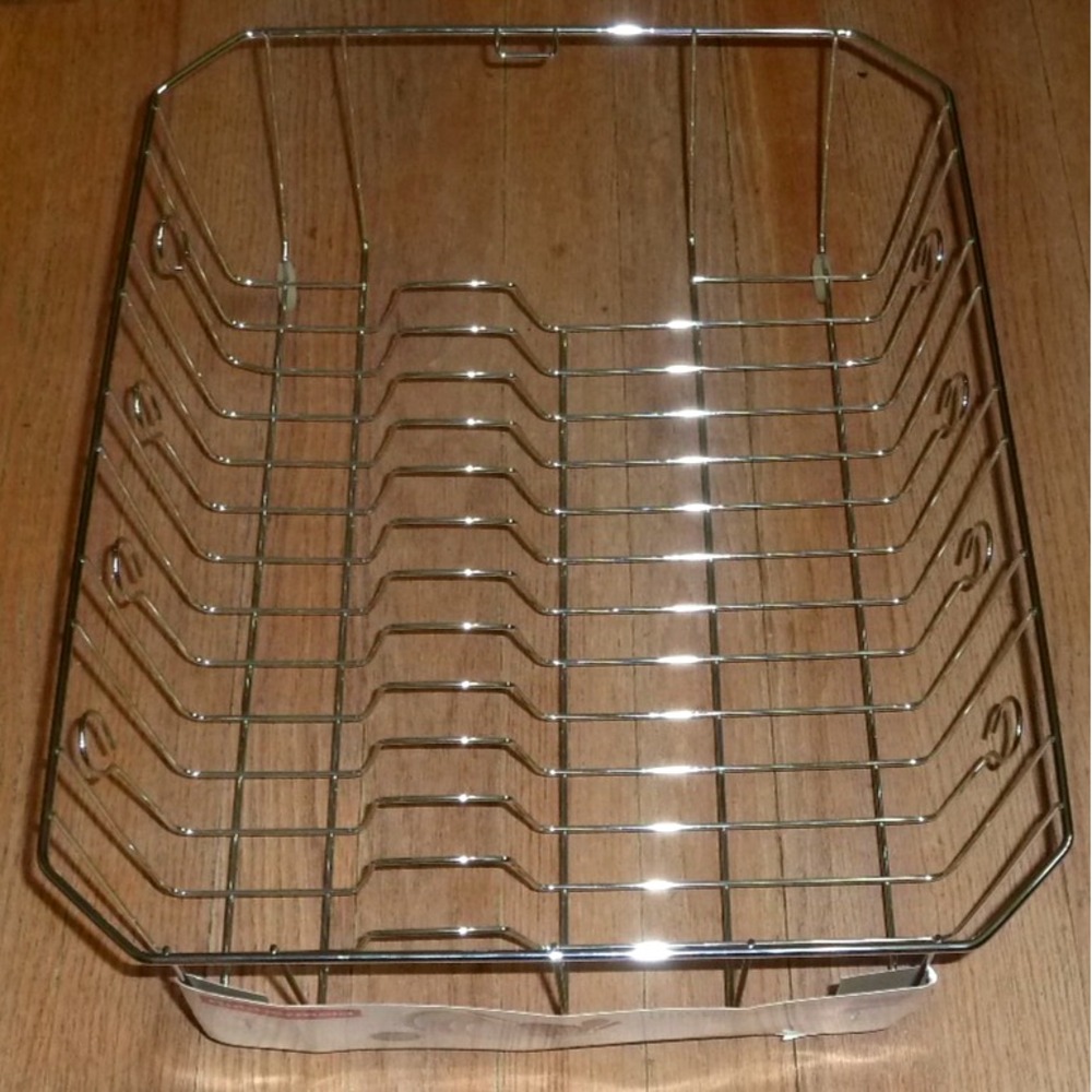 Rubbermaid Food Products Rubbermaid, Lrg, Chrome Dish Drainer NO SILVERWARE CUP